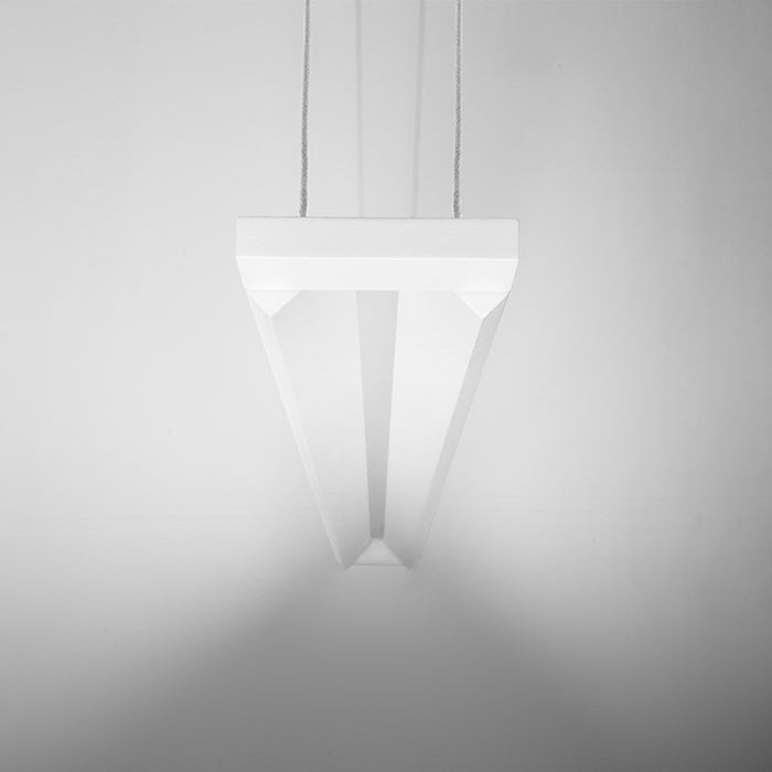 Lampadario Moderno Sway Metallo Bianco Acrilico Led 2X35W 3000K