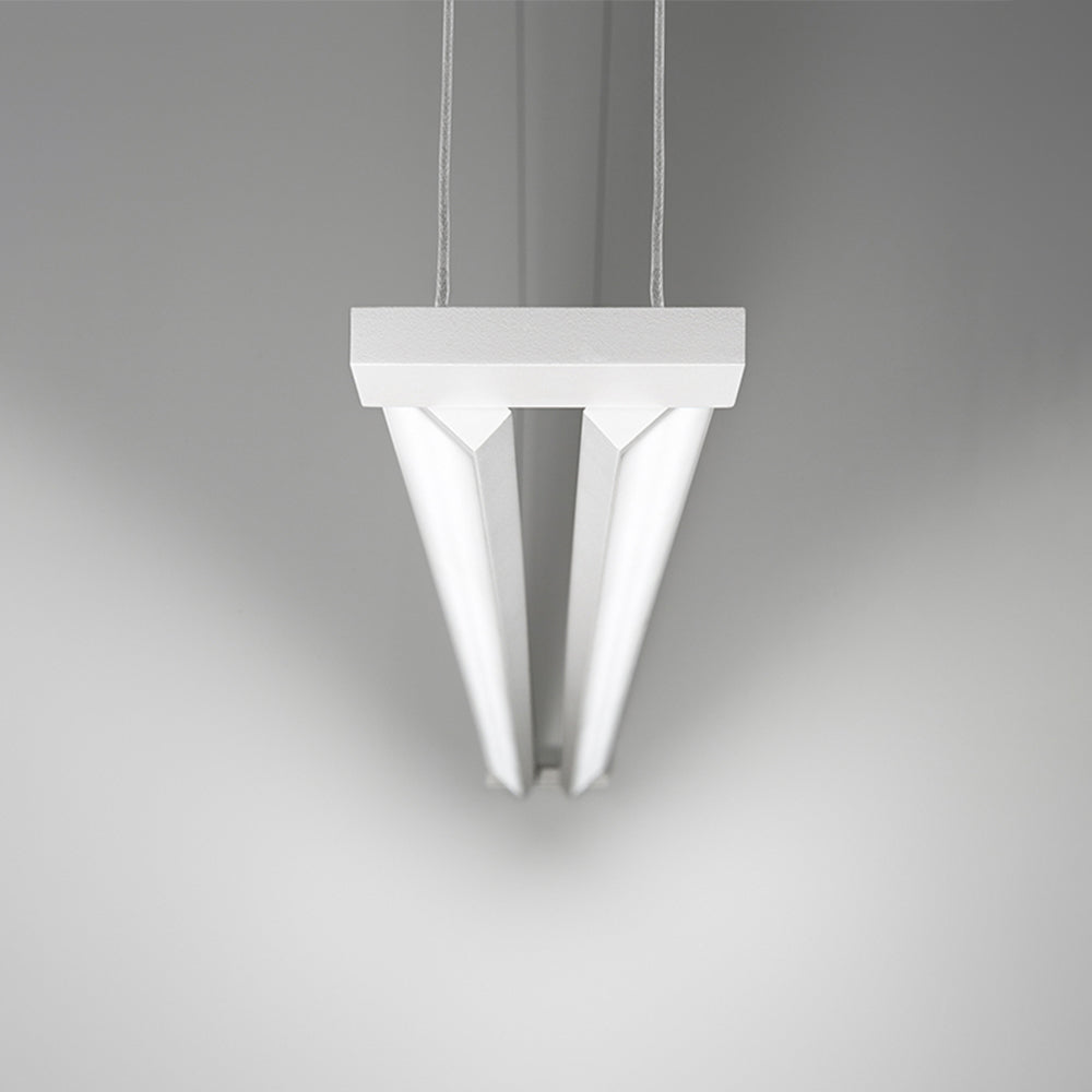 Lampadario Moderno Sway Metallo Bianco Acrilico Led 2X35W 3000K