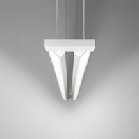 Lampadario Moderno Sway Metallo Bianco Acrilico Led 2X35W 3000K
