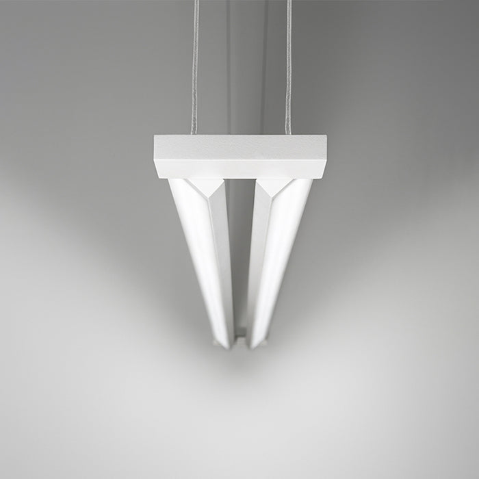 Lampadario Moderno Sway Metallo Bianco Acrilico Led 2X35W 3000K