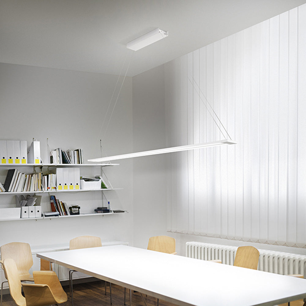 Lampadario Moderno Sway Metallo Bianco Acrilico Led 2X35W 3000K