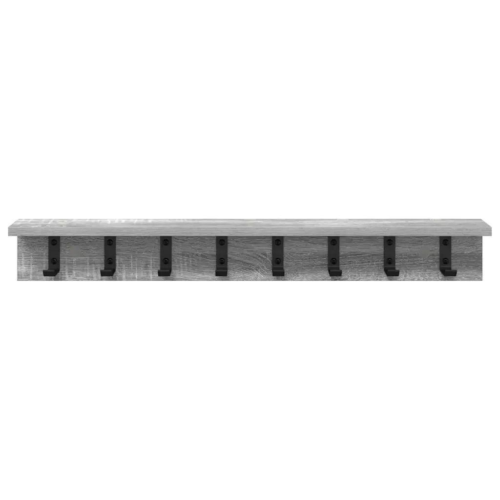 Appendiabiti a muro Grigio Sonoma 80 x 10,5 x 10,5 cm 874368