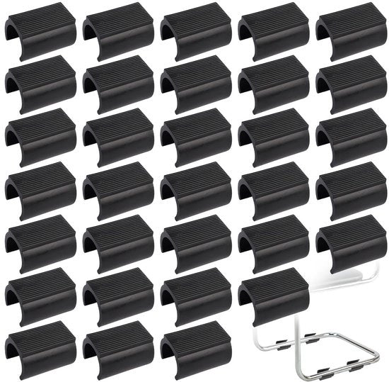 Fasciatura per sedile 25 mm - 32 pezzi - Gomma adesivo antiscivolo - Nero - Installazione facile - Fasciature per mobili