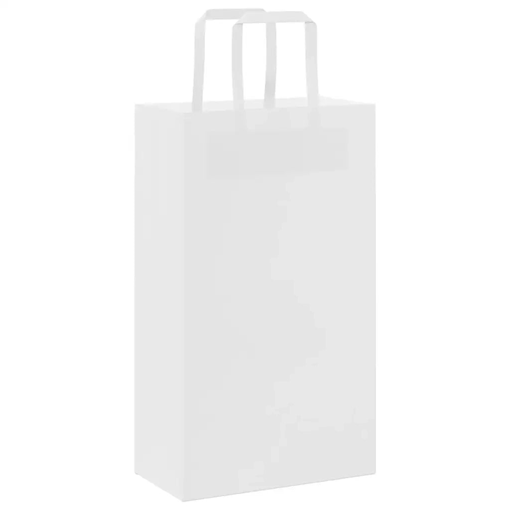 Sacchetti di Carta 250 pz con Manici Bianchi 21x11x36 cm 4101841