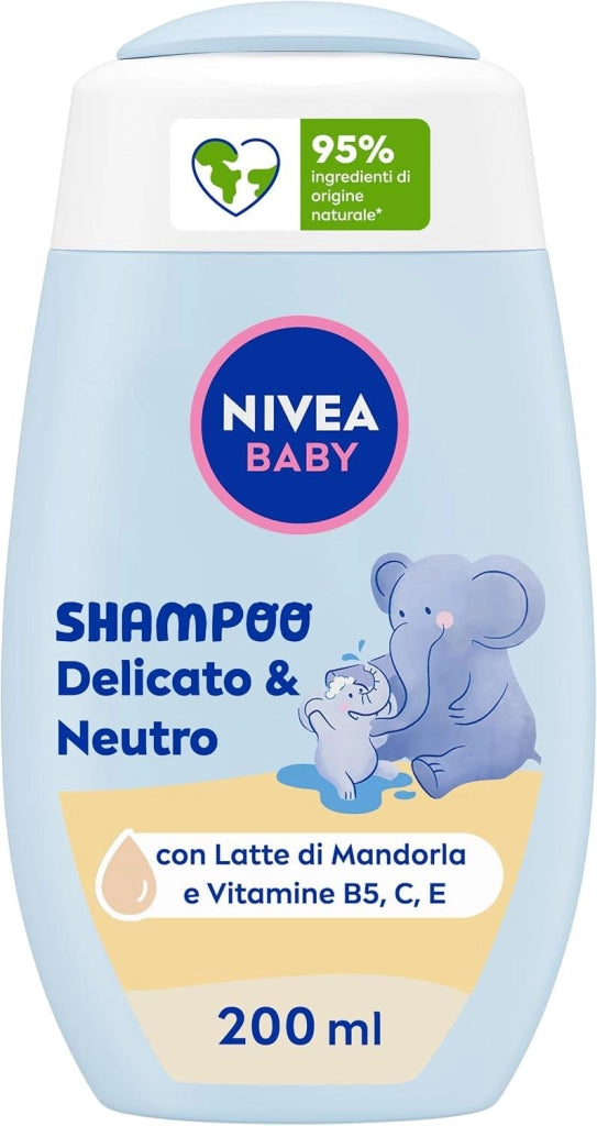 NIVEA BABY SHAMPOO DELICATO & NEUTRO 200 ML DETERSIONE DELICATA NO LACRIME SENZA SOLFATI
