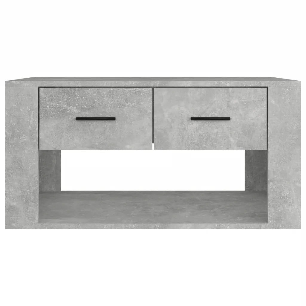 Tavolino da Salotto Grigio Cemento 80x50x40cm Legno Multistrato 816532