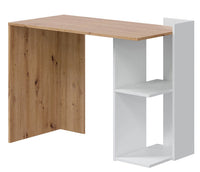 Scrivania ad angolo reversibile rovere nodi-bianco