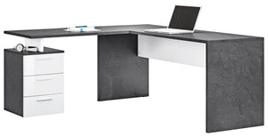 Scrivania Angolare: Nuovo Design Moderno Bianco Lucido - Report
