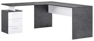 Scrivania Angolare: Nuovo Design Moderno Bianco Lucido - Report