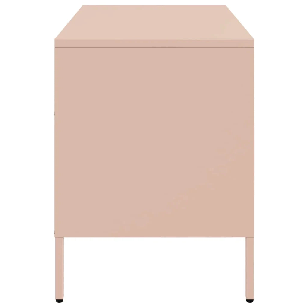 Mobile TV multimediale mensola TV credenza TV sala da pranzo soggiorno camera da letto rosa 68 x 39 x 50,5 cm acciaio rosa 02_0028299