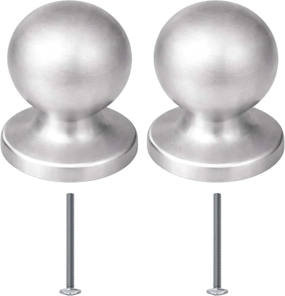 Pomolo per mobili 25x32 mm cromo satinato per cassetti e ante - confezione da 2 pezzi
