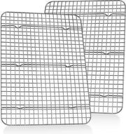Set di due ripiani refrigeranti in acciaio inossidabile, 42x29x2 cm, per cuocere, raffreddare, grigliare, sanitario e lavastoviglie.