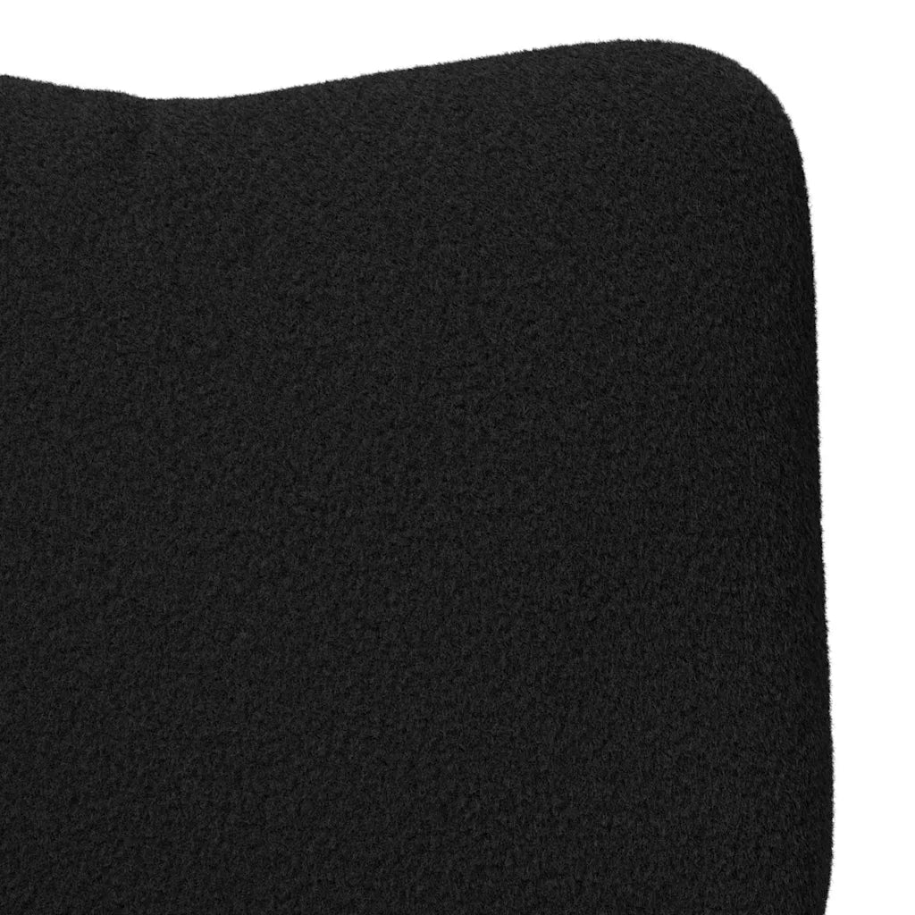 Divano Sedia-Poltrona-Poltroncina Nero 63 x 67 x 94 cm Tessuto di Pecora e Plywood