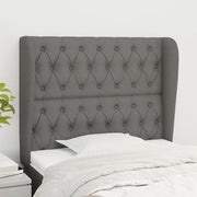 Testiera ad Orecchio-Testata con Orecchie GrigioScuro 103 x 23 x 118/128cm inTessuto 121744