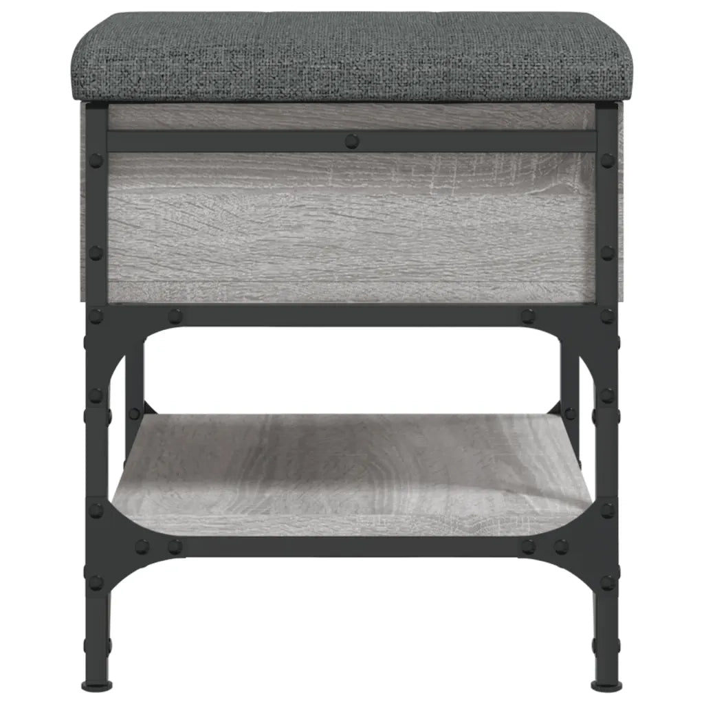Panca Porta Scarpe Grigio Sonoma 42x42x45 cm Legno Multistrato 835185