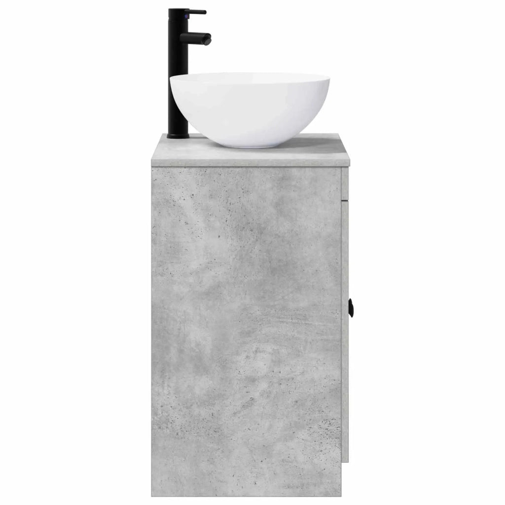 Set di mobili per il bagno Grigio Cemento Legno ingegnerizzato 3404217