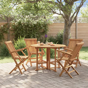 Set da Pranzo Pieghevole per Esterni 5pz Legno Massello di Teak cod mxl 48213