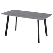 Tavolo Quincy Dimensione 150x85x75 Top In Ceramica Amica Grigio Opaco