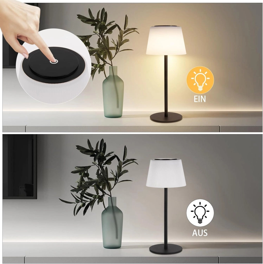 ZMH Lampada da tavolo LED moderna touch dimmerabile 3600mAh batteria per soggiorno