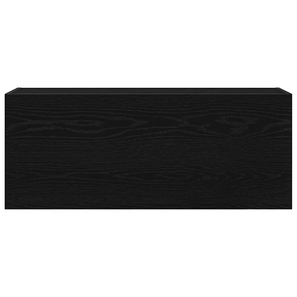 vidaXL Mobile da Bagno a Parete Nero 100x25x40 cm in Truciolato
