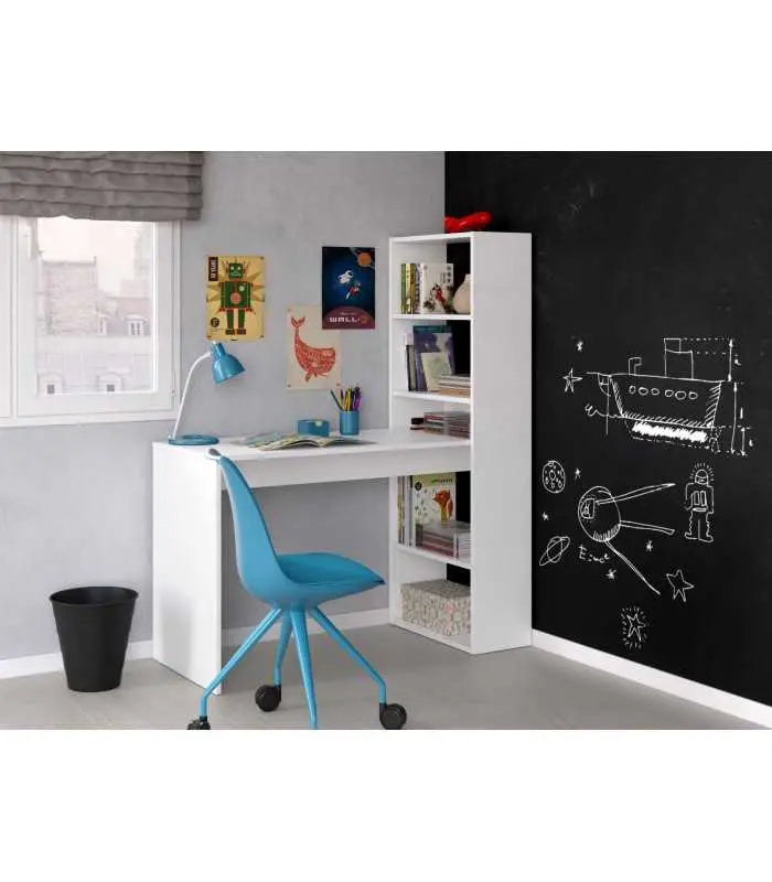 SCRIVANIA CON LIBR.DUPLO BIANCO ARTIC