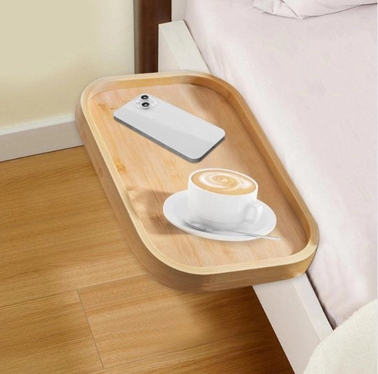 Nachtkastino in Bambù con Porta Bicchieri - Comodissimo Casellino da Camera per il Raggiungimento Rapido - Chiusura Regolabile e Installazione Facile