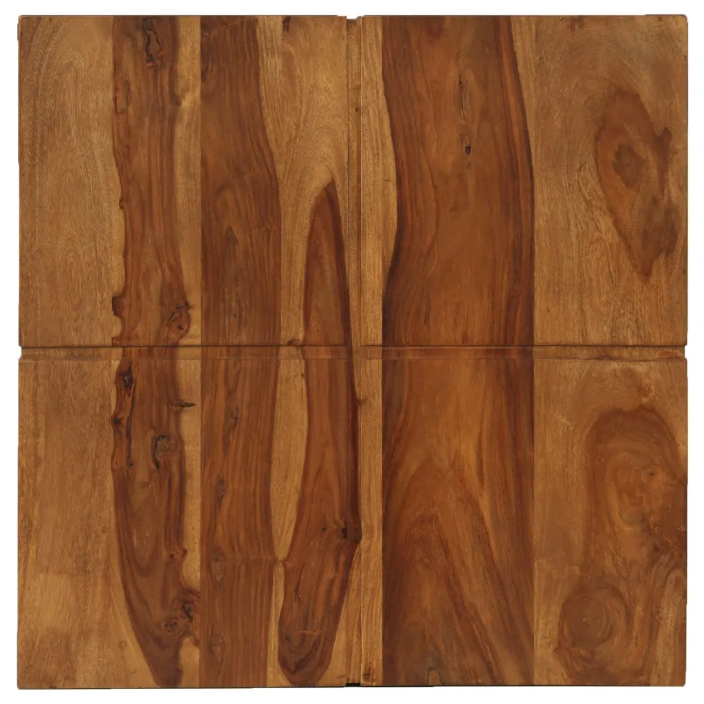 Tavolino da CaffÃ¨ in Legno Massello di Sheesham 80x80x30 cm