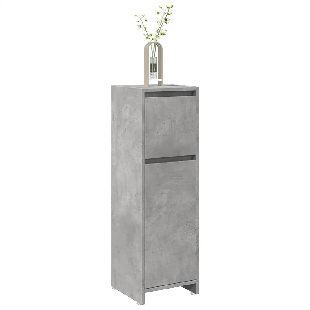 Mobile da Bagno | Armadio da bagno Grigio Cemento 30x30x95 cm in Legno Multistrato