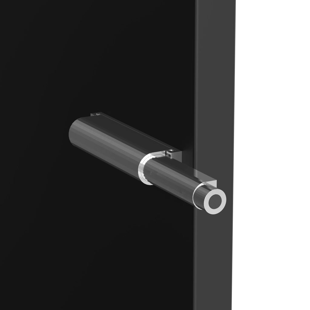Vetrina moderna nera 40x29x170 cm con 4 livelli espositivi e illuminazione LED RGB controllata da app