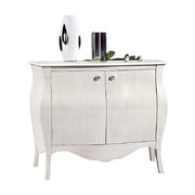 Madia credenza in legno 2 porte sagomata shabby chic bianco l.120 p.54 h.94 - Mobili 2G