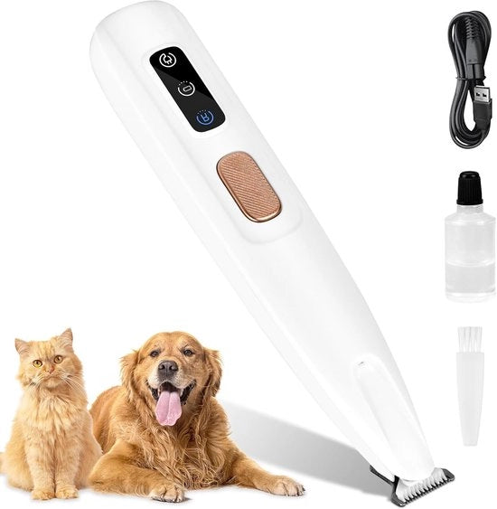 Tondeuse elettrica ricaricabile per animali domestici con luce LED - Adatta per cani e gatti