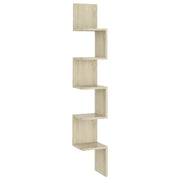 Scaffale Angolare Muro | Mensola a parete Sonoma 20x20x127,5cm Truciolato