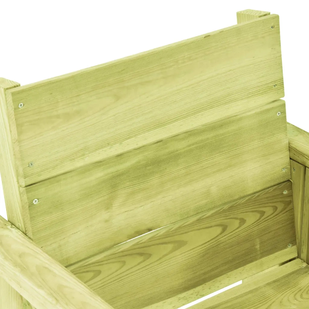 Sedia da Giardino | Sedie da Esterno in Legno di Pino Impregnato