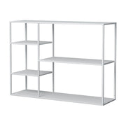 Scaffale dal design senza tempo per soggiorno o camera da letto mobile contenitore indipendente 120 x 35 x 87,5 cm metallo bianco 03_0011141