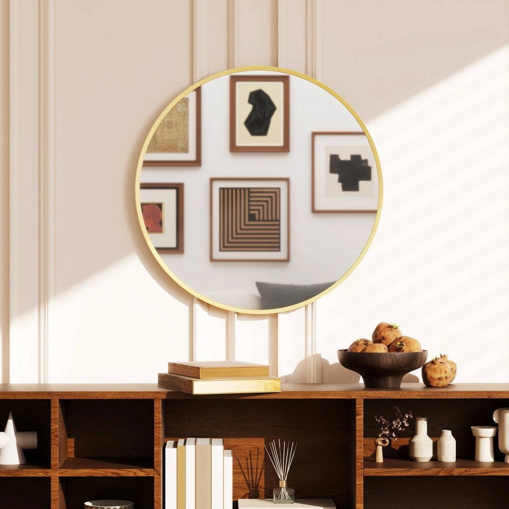 Specchio da Parete Moderno ¨C Zephmum ¨C Dorato 61x61 cm
