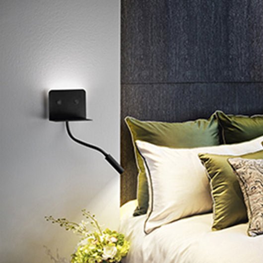 Applique Moderna Level Metallo Nero Led 6W 3000K