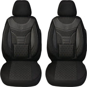 Set di Cuscini Auto - Copertura Sedile Veicolo - Protezione Interno - Fatto Su Misura - Set da 2 - Nero