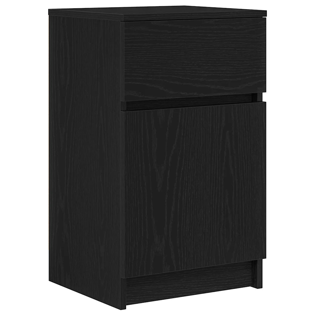 vidaXL Comodini 2pz Neri 39x35x65 cm in Legno Multistrato