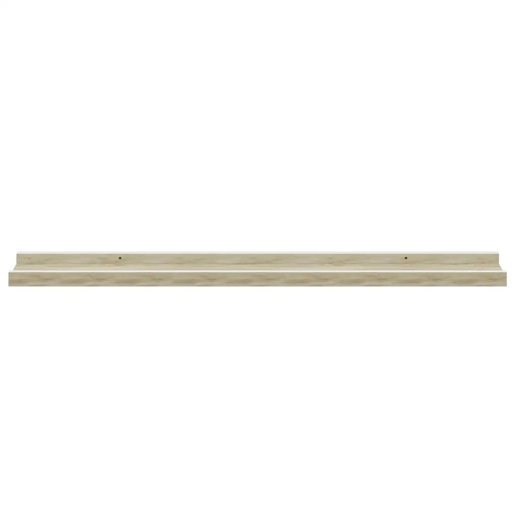 Mensole da Parete 4 pz Bianco e Rovere Sonoma 80x9x3 cm 326696