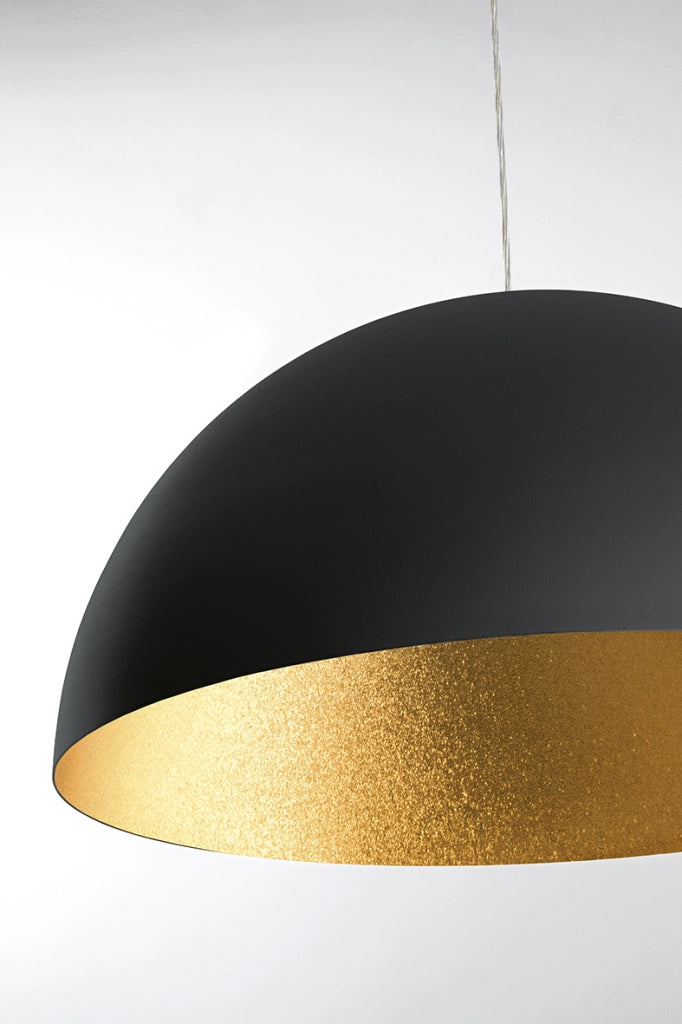 OFU Sospensione Semisfera in Metallo Bianco E27 IP20 - Lampadario a sospensione moderno per interni dal design minimalista Rossini Group