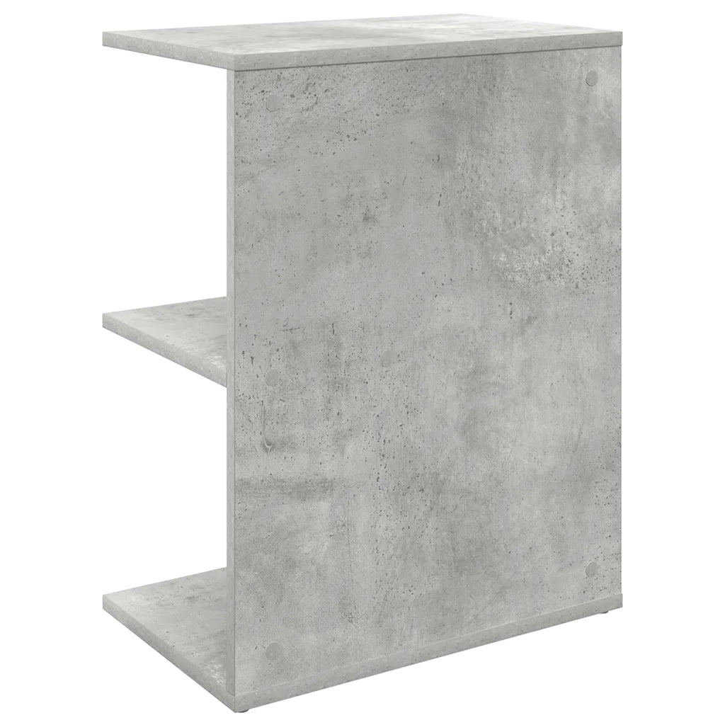 Comodino-Tavolino da notte Grigio Cemento 46,5x29x61 cm in Legno Multistrato