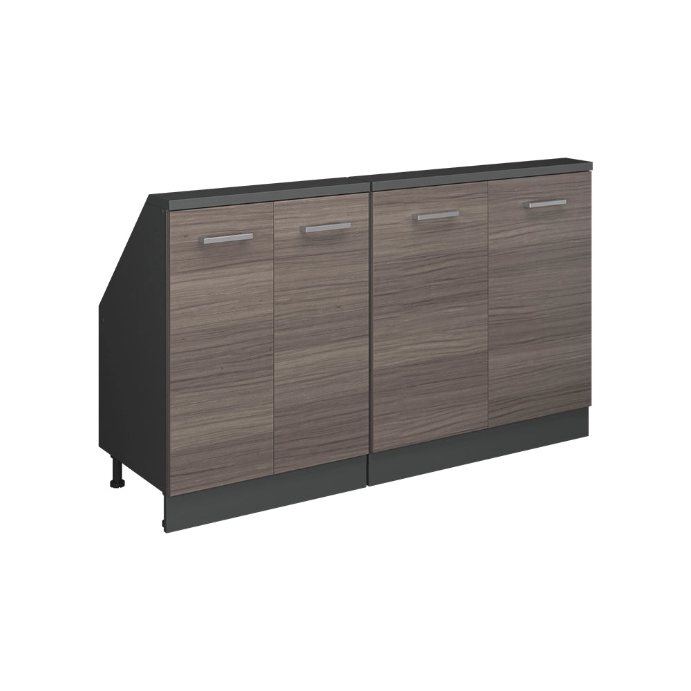 Set di mobili sottotetto Rion Grigio nobile/Antracite Set di 2 Vicco