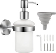 Dispensatore di sapone - fissaggio a mano - 200 ml - vetro - lucidato a mano