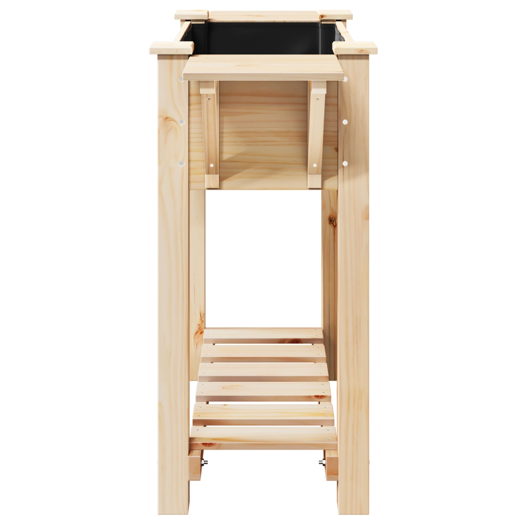 Piantana da Giardino  con Ripiani 111x37x76 cm in Legno Massello di Pino