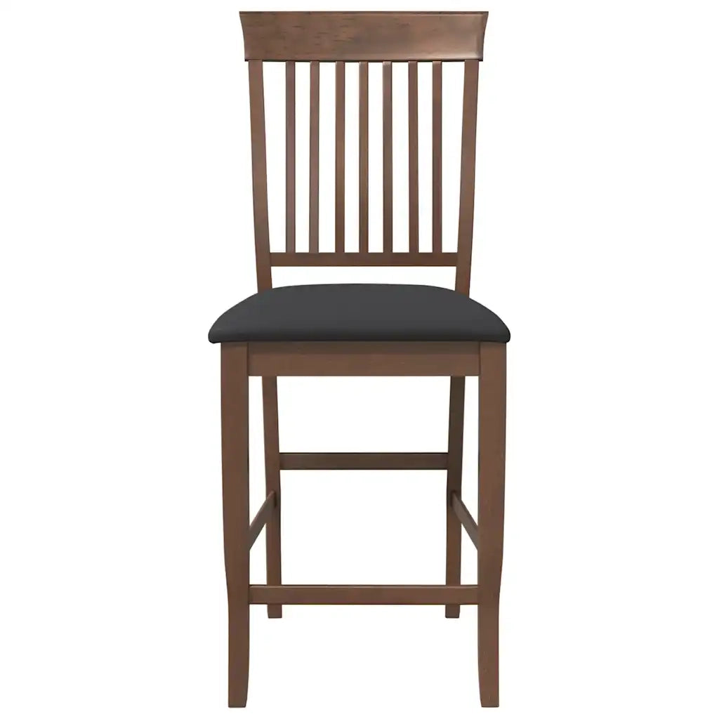 Sgabelli da Bar con Cuscini 2pz Marrone Legno Massello di Hevea 4102569