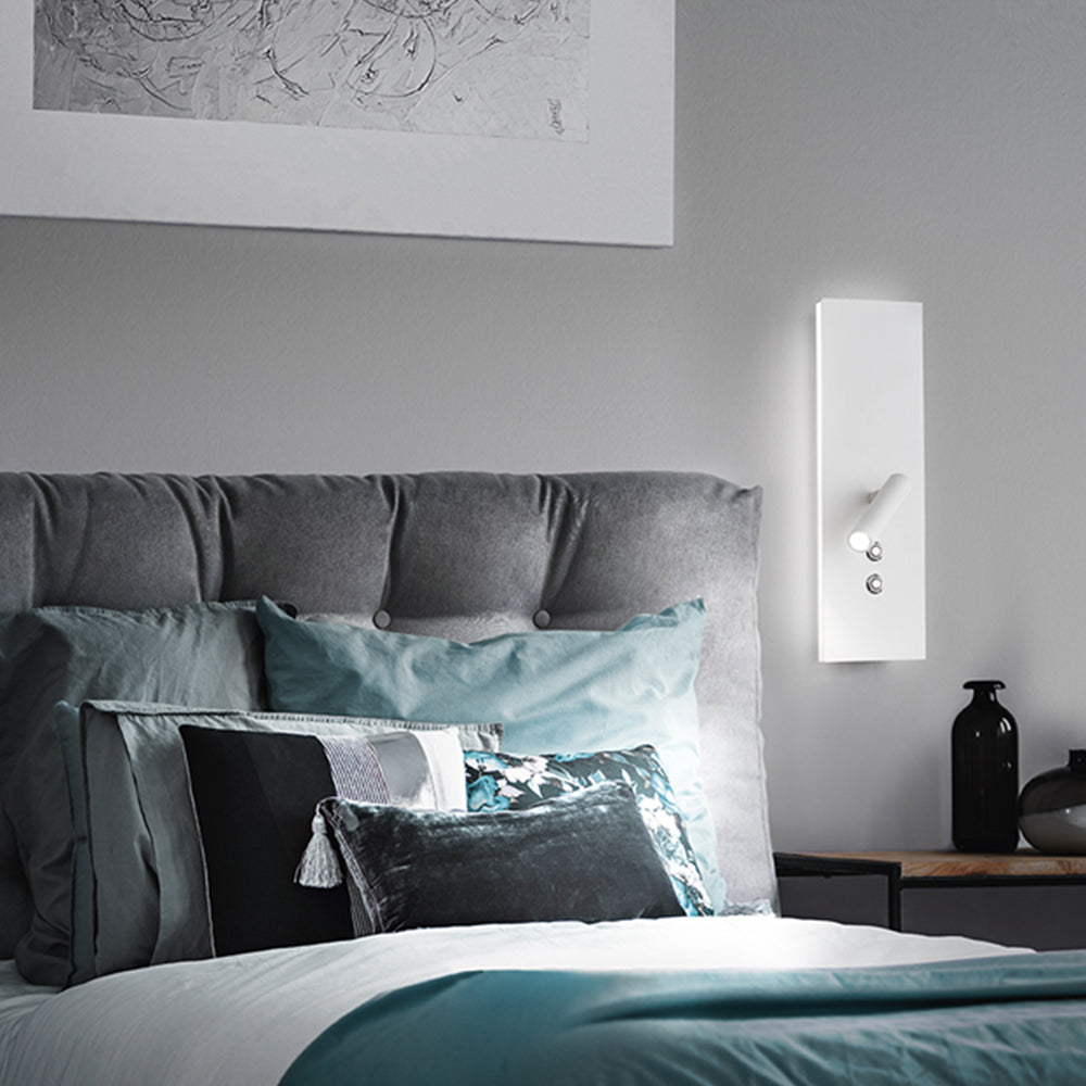 Applique Moderna Plate Metallo Bianco Led 12W 3000K