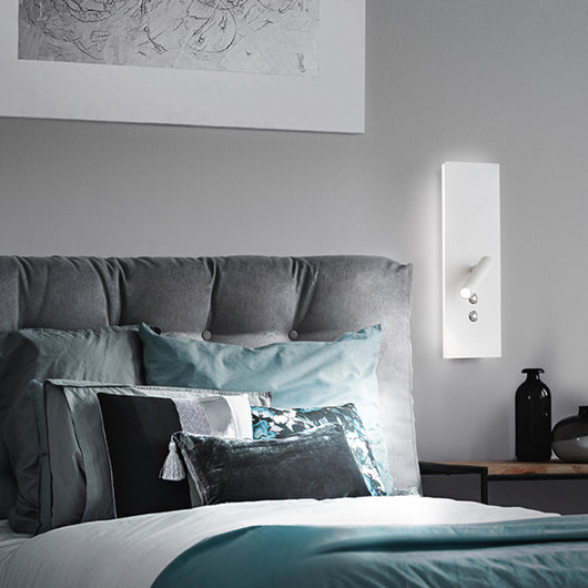 Applique Moderna Plate Metallo Bianco Led 12W 3000K