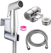 Bidet a mano con spruzzatore per pannolini in ABS, con dispositivo di rilascio con maniglia, attacco in acciaio inossidabile, M22 x M24 dispositivo di rilascio del rubinetto, igiene della doccia e pulizia dei pannolini
