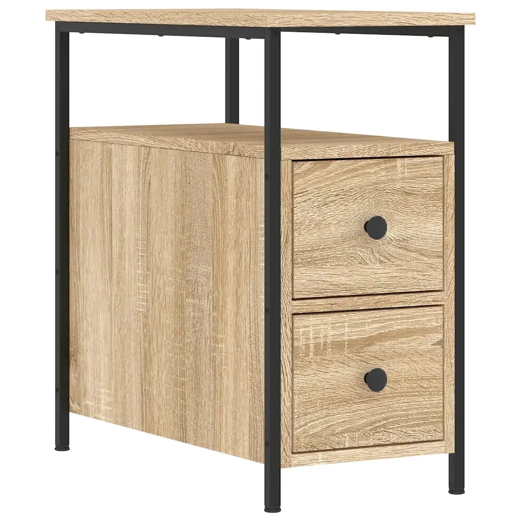 Comodini 2 pz-Set di 2 Tavolino da notte Rovere Sonoma 30x60x60 cm in Legno Multistrato 768805