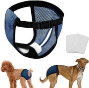 Abbigliamento per Cani Femmine - Sanitario - Lavabile - Igienico - Blu - Taglia S